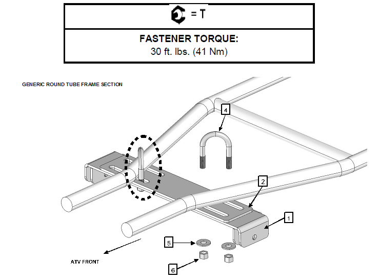 Kit lame a neige universelle KOLPIN X-Factor quad metal 132 cm